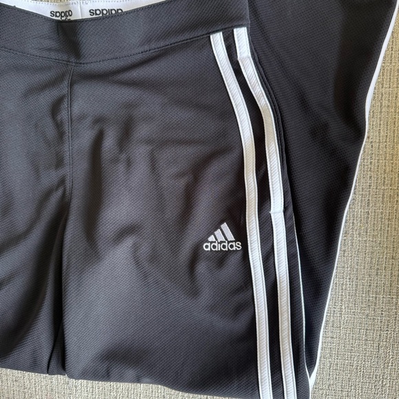 Adidas Black and White Athletic sweatpants with Iconic Stripes - Picture 2 of 4